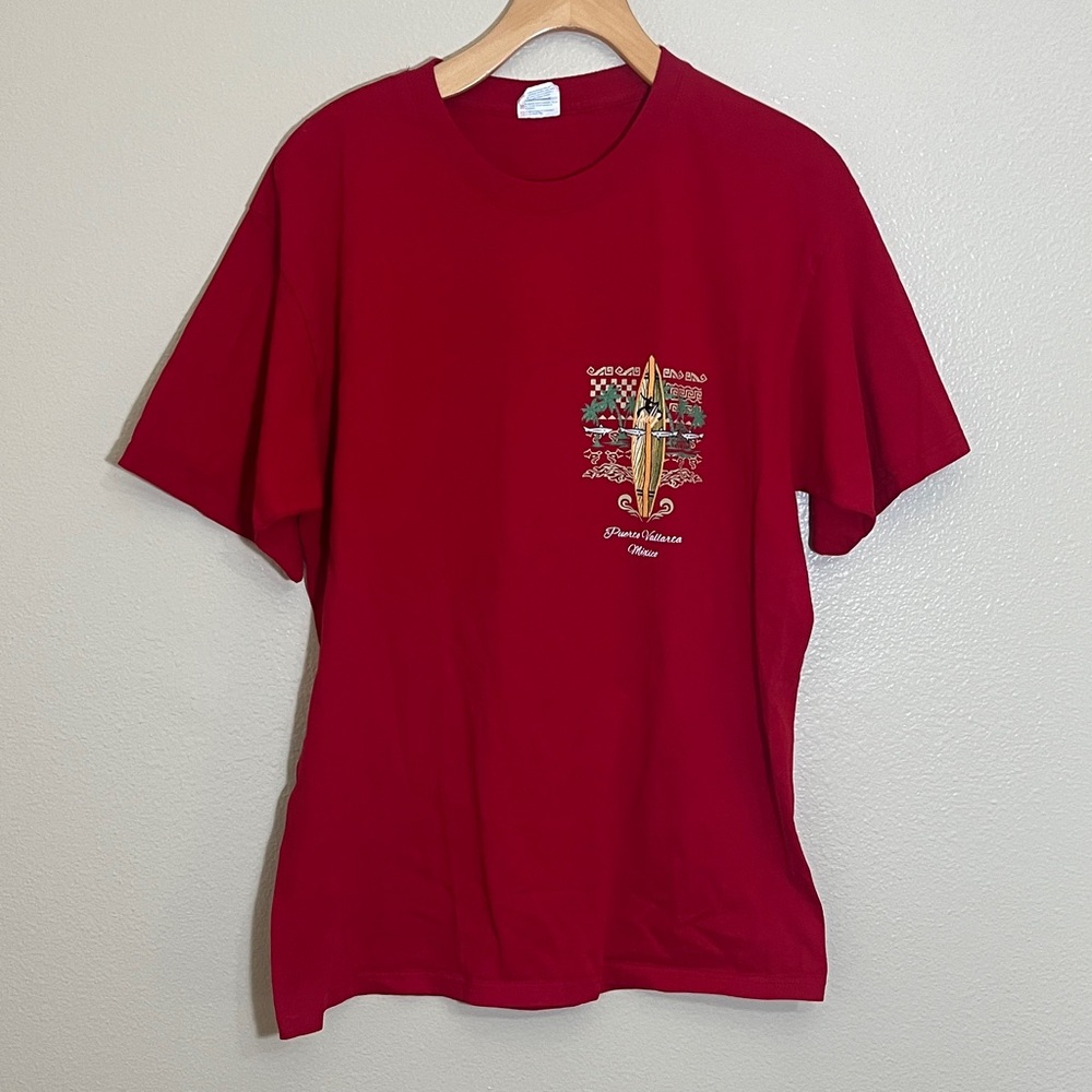Puerto Vallarta Mexico Red Graphic T-Shirt
